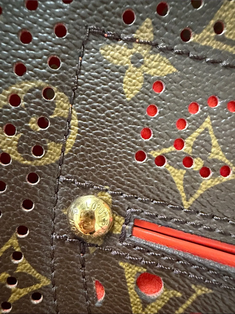 Louis Vuitton Monogram Perforated orig purchased from Von Maur trunk show